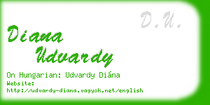 diana udvardy business card
